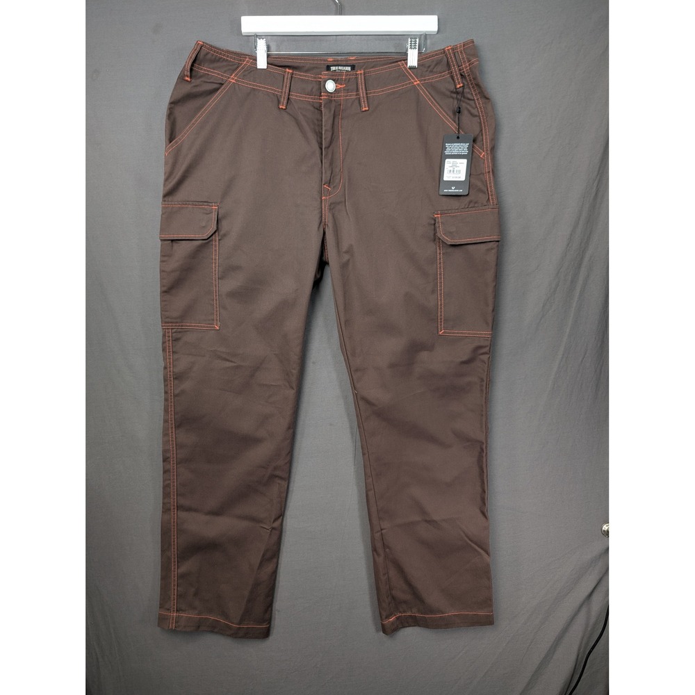 True Religion Mens Cargo Pants Bracken Papaya Orange 108335 Size 38